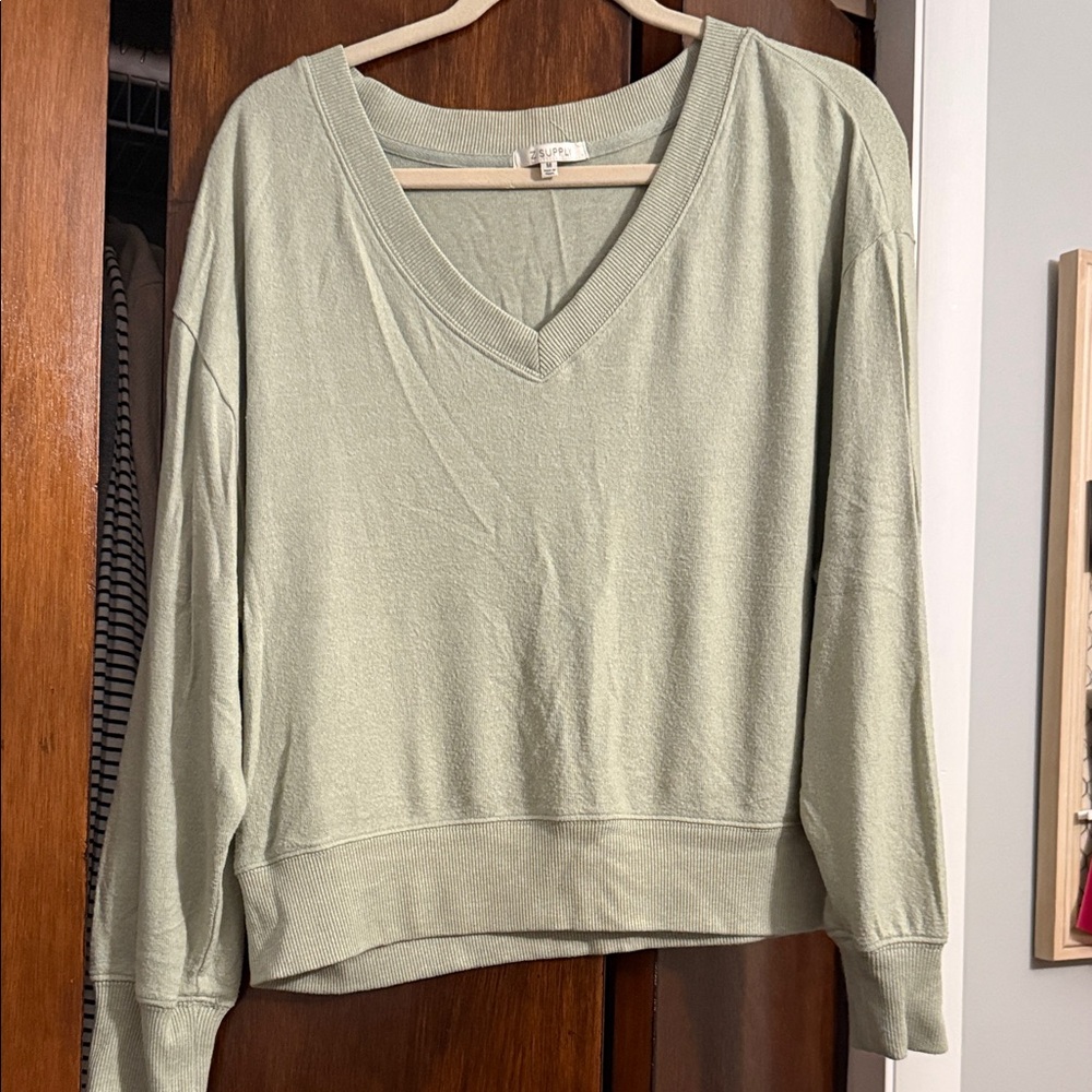 Z Supply Sage Green Knit Top